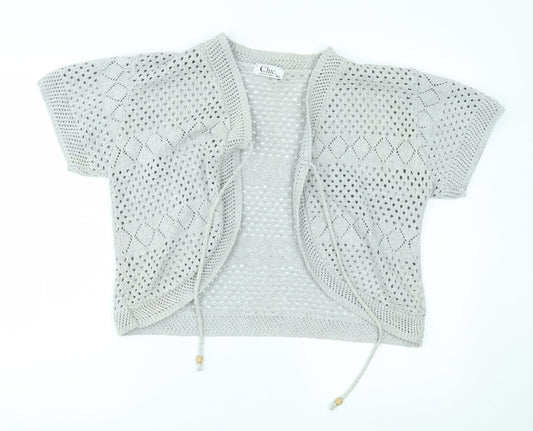 CHIC Womens Grey   Shrug Jumper Size M