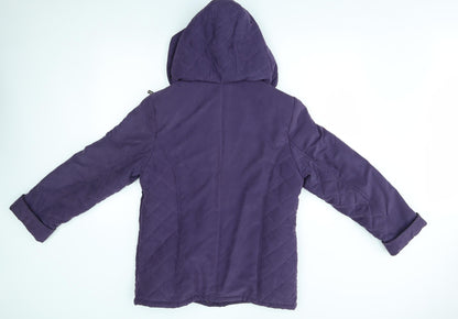 First Avenue Womens Purple   Quilted Coat Size 12