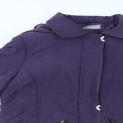 First Avenue Womens Purple   Quilted Coat Size 12