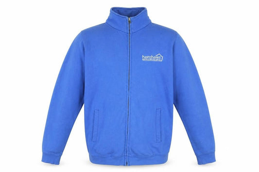 Awdis Mens Blue   Full Zip Sweatshirt Size S  - Henshaw's roofing and building supplies
