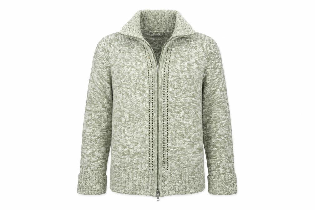 ALEKARA Womens Green   Full Zip Jumper Size L