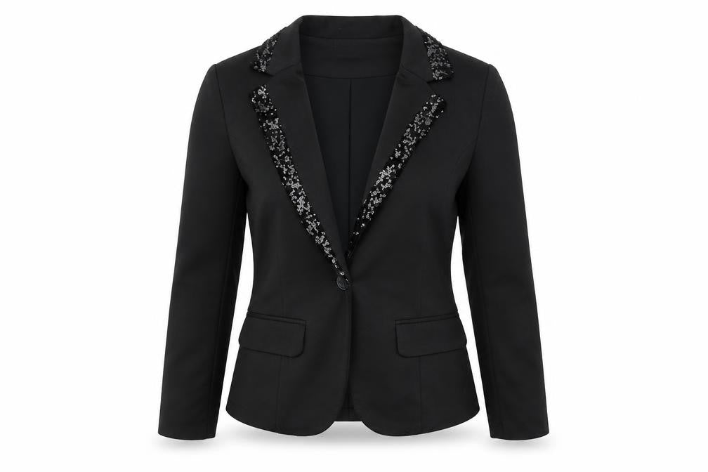 MAX AND RILEY Womens Black   Jacket Blazer Size S