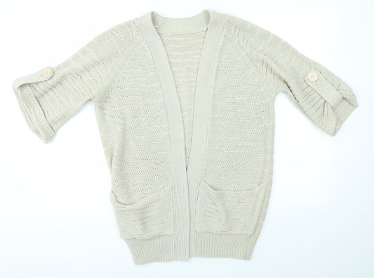 Preworn Womens Beige   Cardigan Jumper Size 12