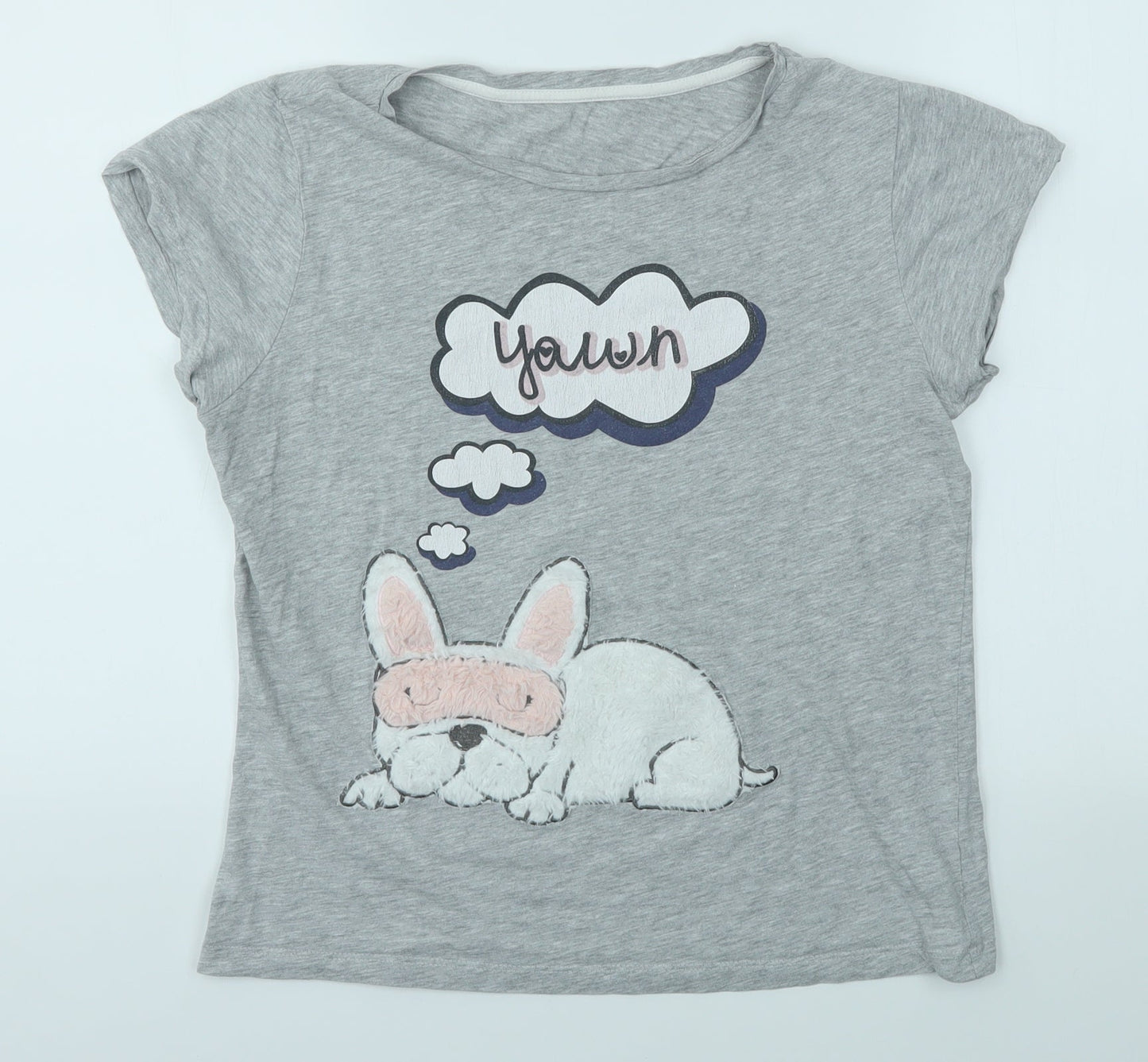 Preworn Womens Grey   Top Pyjama Top Size S  - YAWN DOG
