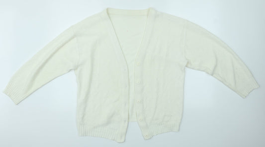 Preworn Womens Ivory   Cardigan Jumper Size L