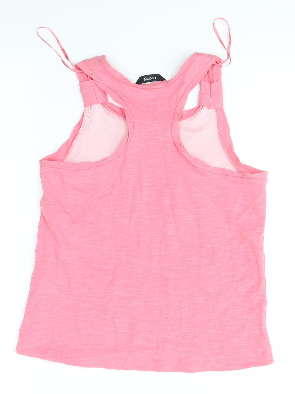 George Girls Pink   Basic Tank Size 8-9 Years