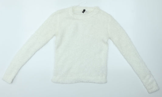 H&M Womens White   Pullover Jumper Size XS