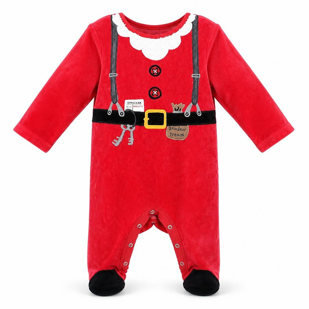 F&F Boys Red Solid   One Piece Size 6-9 Months  - Father Christmas