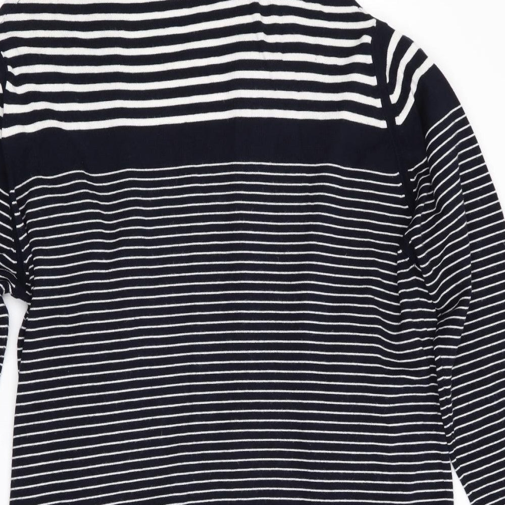 CC Womens Blue Striped  Cardigan Jumper Size L  - Waterfall Cardigan