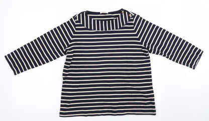 Classics Womens Blue Striped  Pullover Jumper Size 16