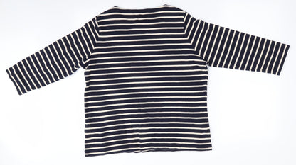 Classics Womens Blue Striped  Pullover Jumper Size 16
