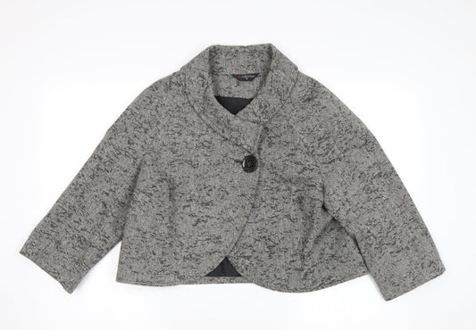 Bm Collection Womens Grey   Jacket Coat Size 16