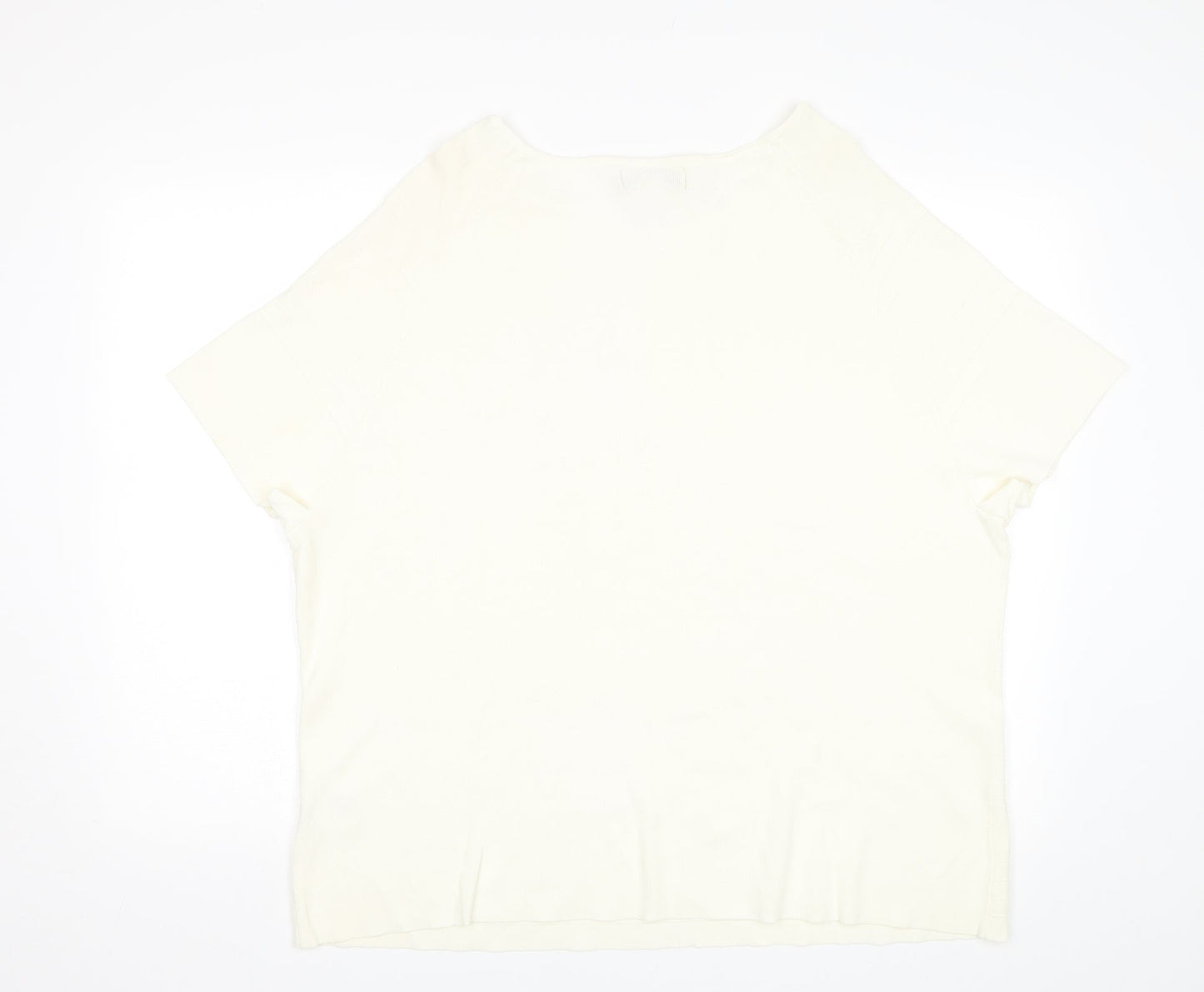 Sagharbour Womens Ivory   Pullover Jumper Size 2XL