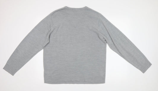 M&S Mens Grey   Pullover Jumper Size L