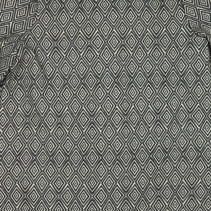 H&M Womens Black Geometric  Overcoat Coat Size 10