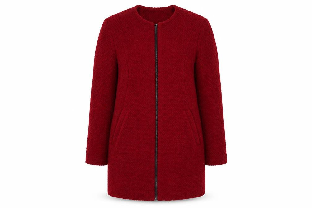 Primark Womens Red   Overcoat Coat Size 12