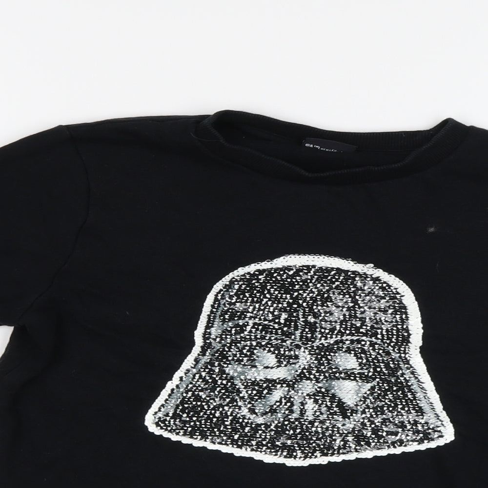NEXT Girls Black   Pullover Sweatshirt Size 9 Years  - Star Wars
