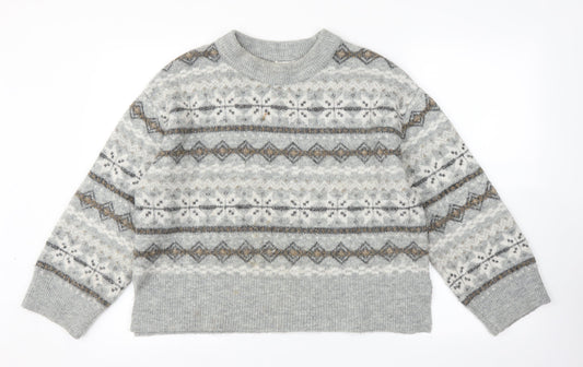 H&M Womens Multicoloured Argyle/Diamond  Pullover Jumper Size M