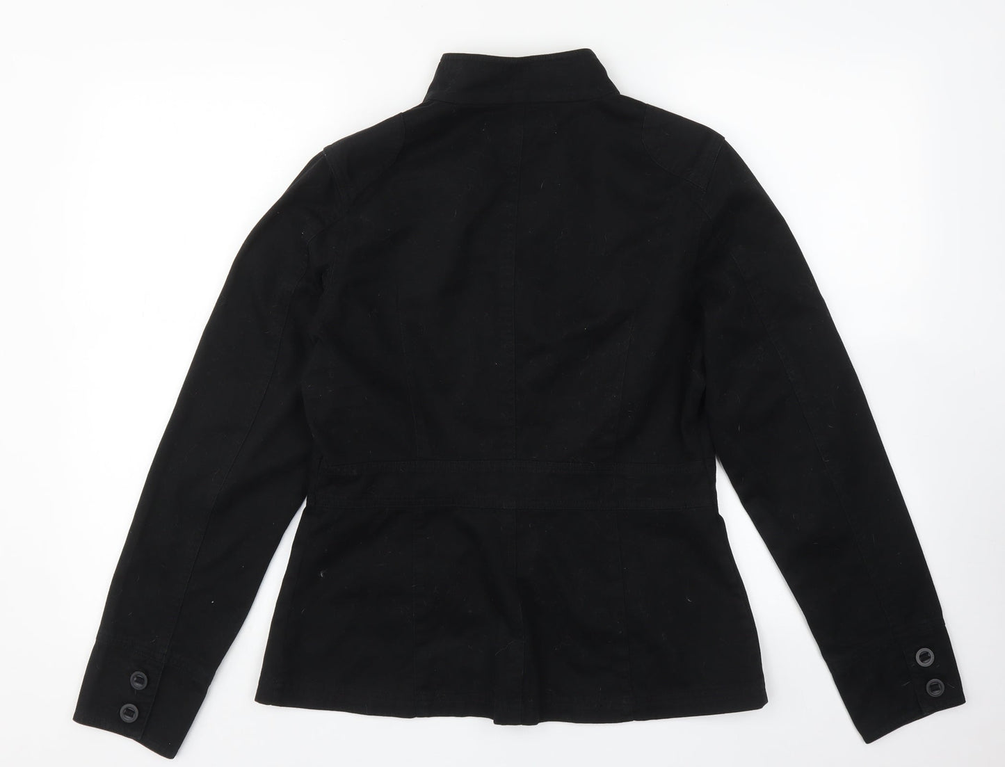 Casual Basix Womens Black   Basic Button-Up Size 12