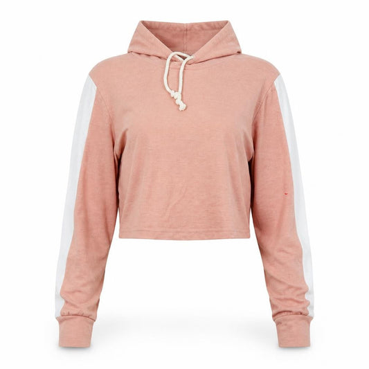 Womens Pink   Pullover Hoodie Size M  - Cropped