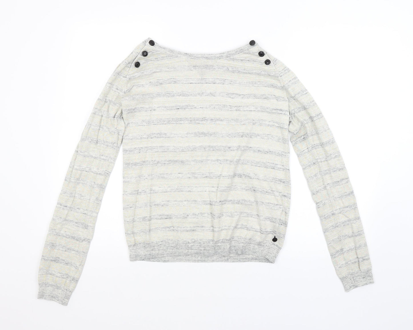 Scotch & Soda Womens Grey Striped  Pullover Jumper