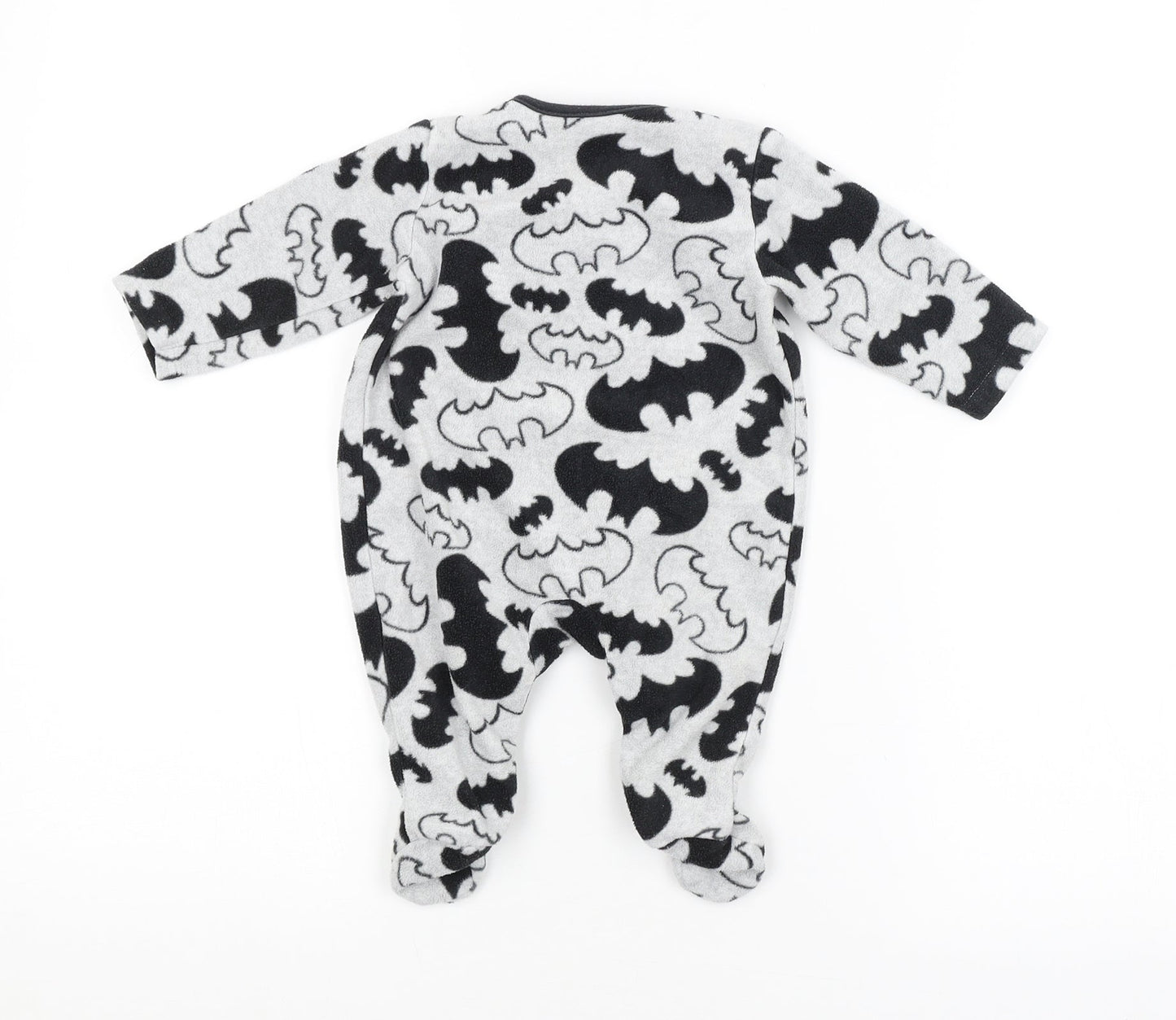 Preworn Baby Grey Geometric  Babygrow One-Piece   - BATMAN
