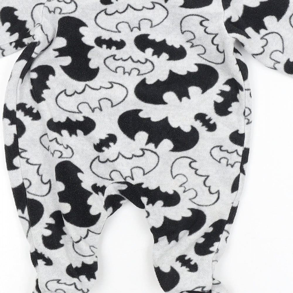 Preworn Baby Grey Geometric  Babygrow One-Piece   - BATMAN