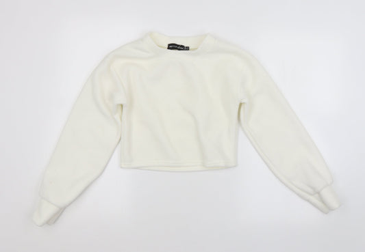 PRETTYLITTLETHING Womens White   Pullover Jumper Size 6