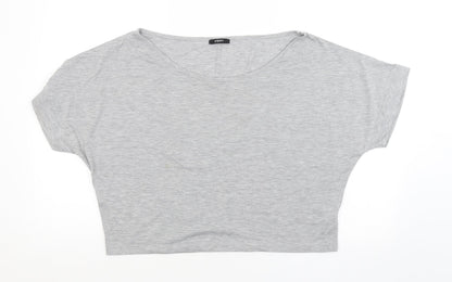 Additional front view of Papaya women’s grey basic blouse, size UK 16