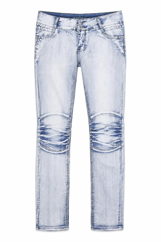 XUDONG Womens Blue   Straight Jeans Size 34 in L31 in