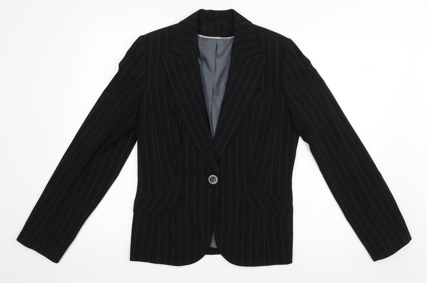 Dorothy Perkins Womens Black Striped  Jacket Blazer Size 10
