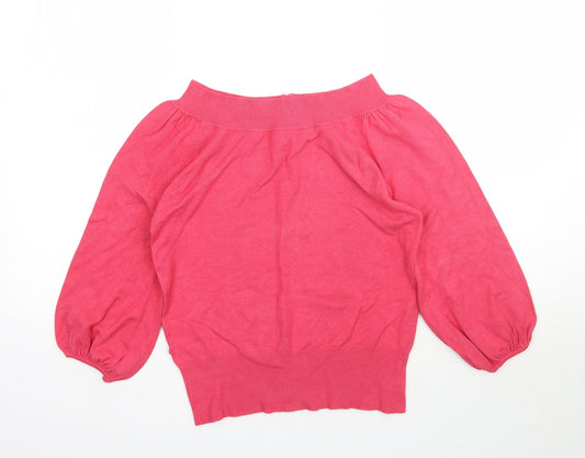 Atmosphere Womens Pink  Knit Basic Blouse Size 10