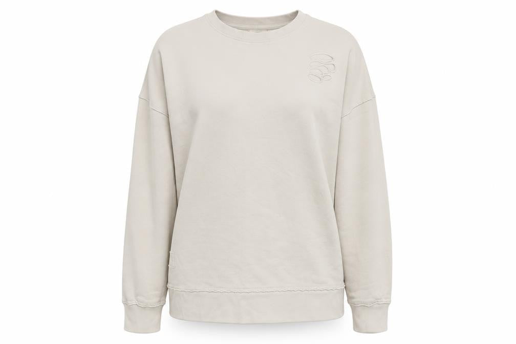 River Island Womens Beige   Pullover Sweatshirt Size M  - Distressed
