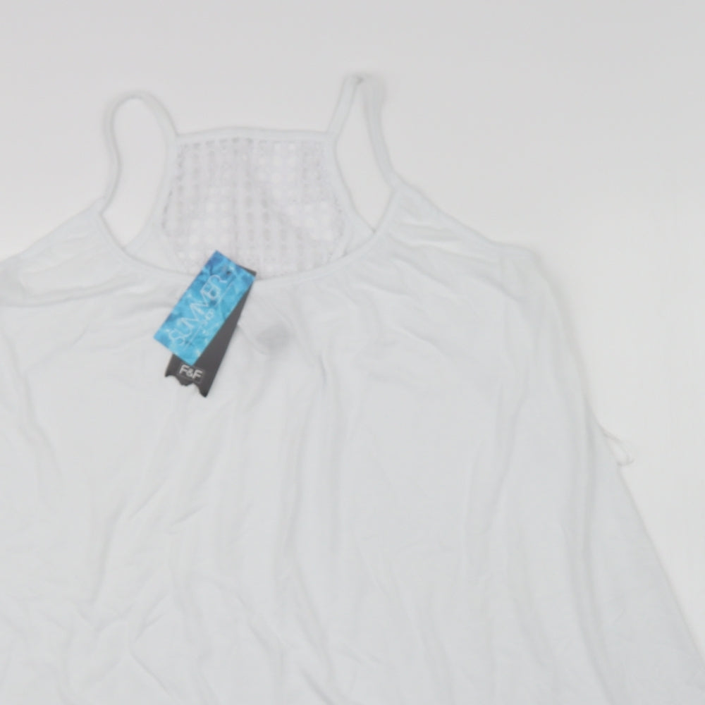 F&F Womens White   Camisole Tank Size M