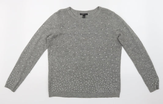 Mango Womens Grey   Pullover Jumper Size 8