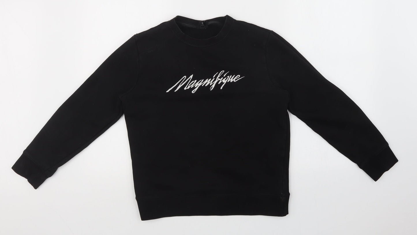 H&M Boys Black   Pullover Sweatshirt Size S