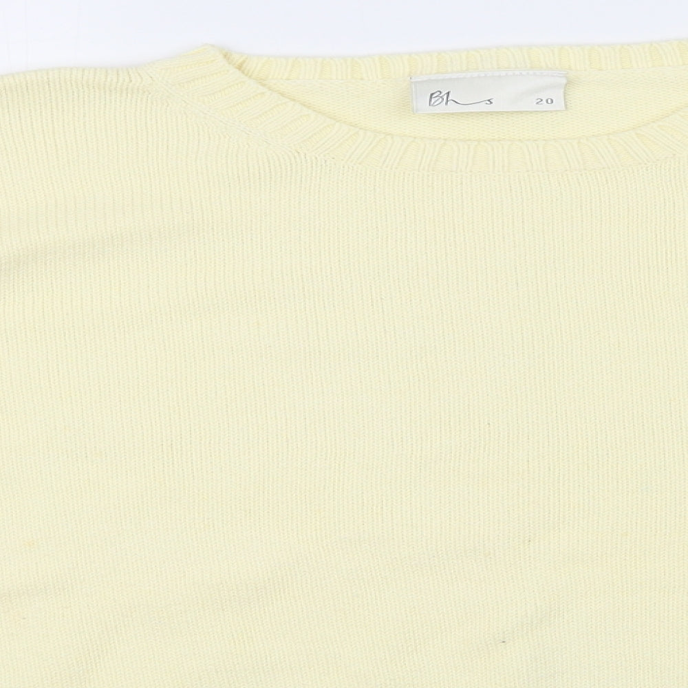 BHS Womens Yellow   Pullover Sweatshirt Size 20