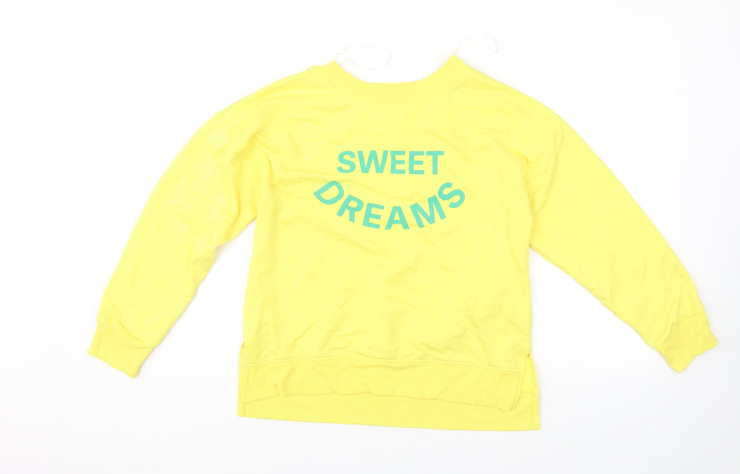 Time To Dream Womens Yellow   Pullover Sweatshirt Size M