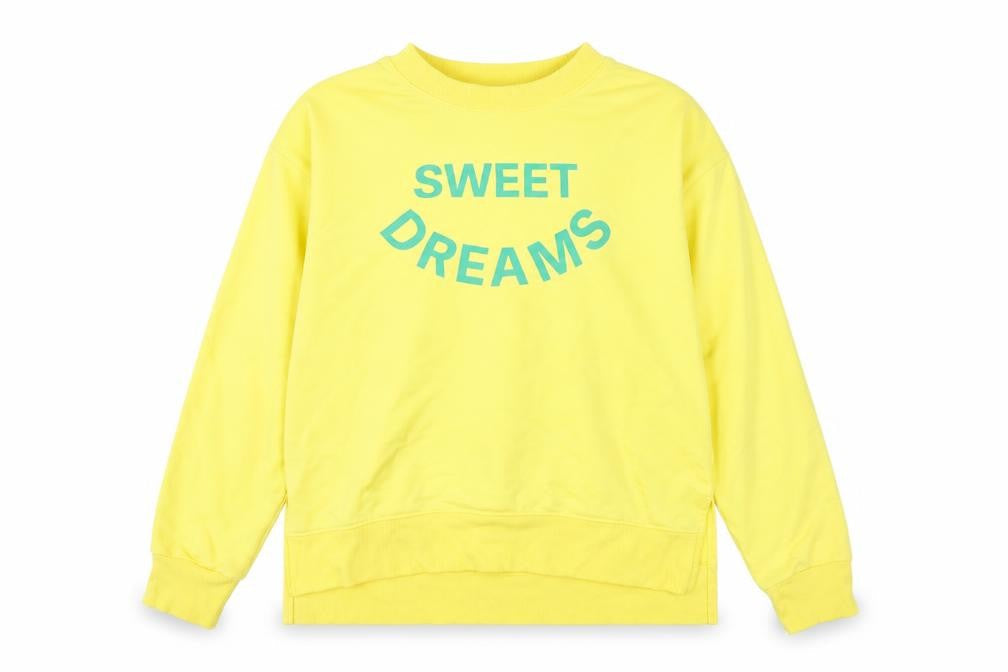 Time To Dream Womens Yellow   Pullover Sweatshirt Size M