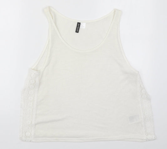 H&M Womens White   Basic Tank Size M