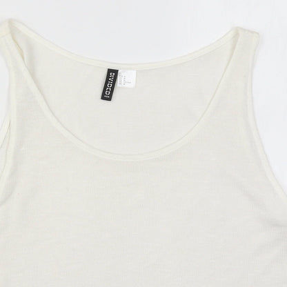 H&M Womens White   Basic Tank Size M