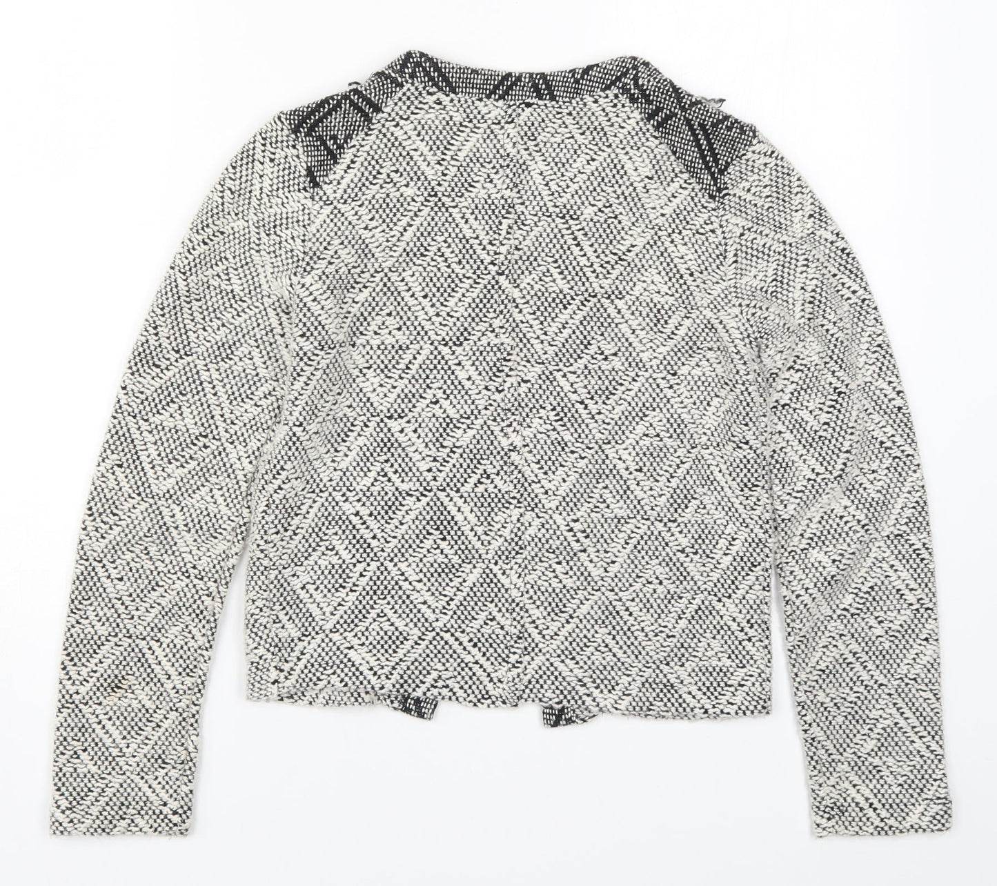 Miss Selfridge Womens Grey Argyle/Diamond  Jacket  Size 8