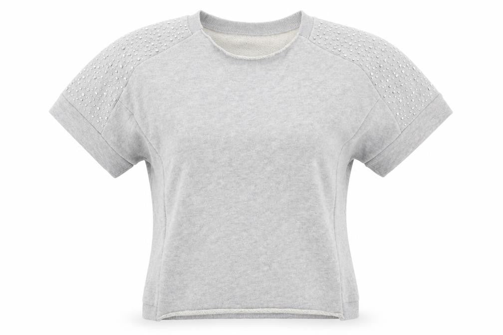 Evie Womens Grey   Pullover Sweatshirt Size 10