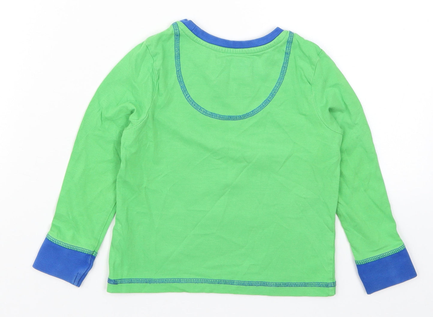 TU Boys Green Solid   Pyjama Top Size 2-3 Years  - RAAAA! Monster Mayhem in the Morning