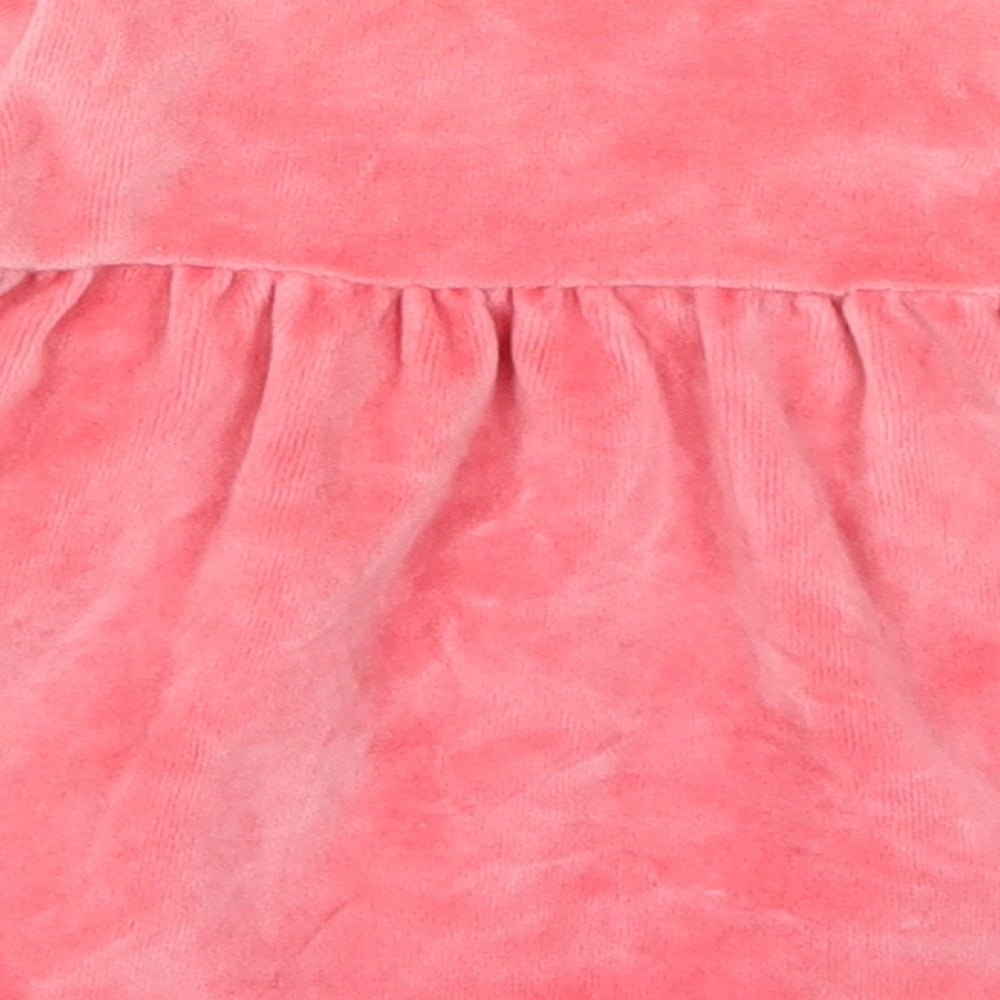 M&Co Girls Pink   Skater Dress  Size 9-12 Months