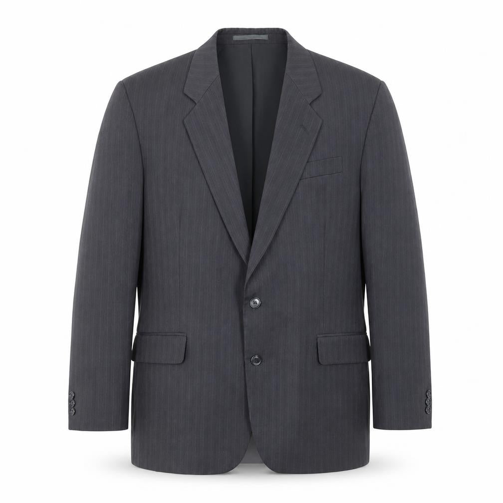 Greenwoods Mens Grey Striped  Jacket Suit Jacket Size 44