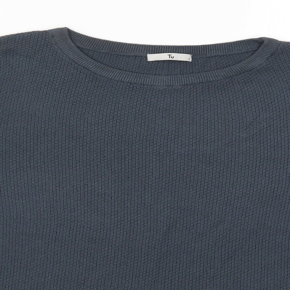 TU Womens Blue   Basic T-Shirt Size 12