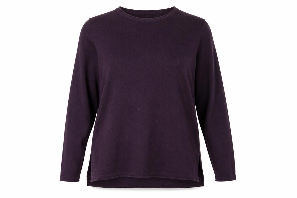 First Avenue Womens Purple  Knit Pullover Jumper Size XL