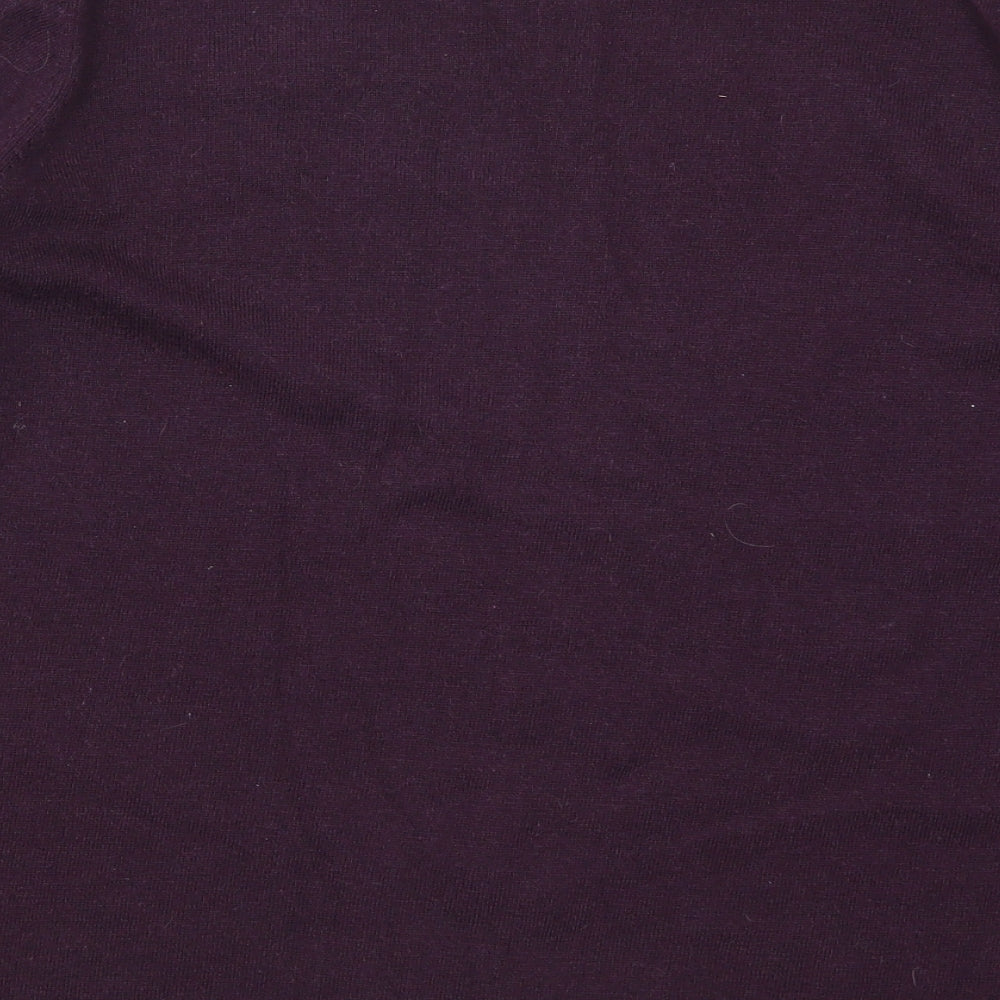 First Avenue Womens Purple  Knit Pullover Jumper Size XL