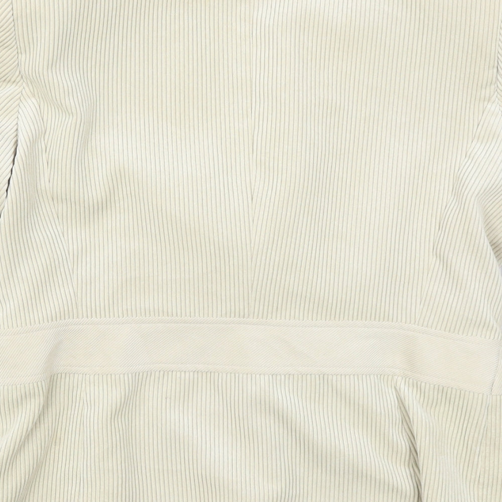 Klass Womens Beige  Corduroy Jacket  Size 12